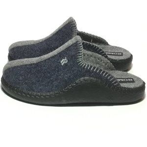 Romika Kid's Wool/Felt Mule Gray/Blue Size 32 NWOB